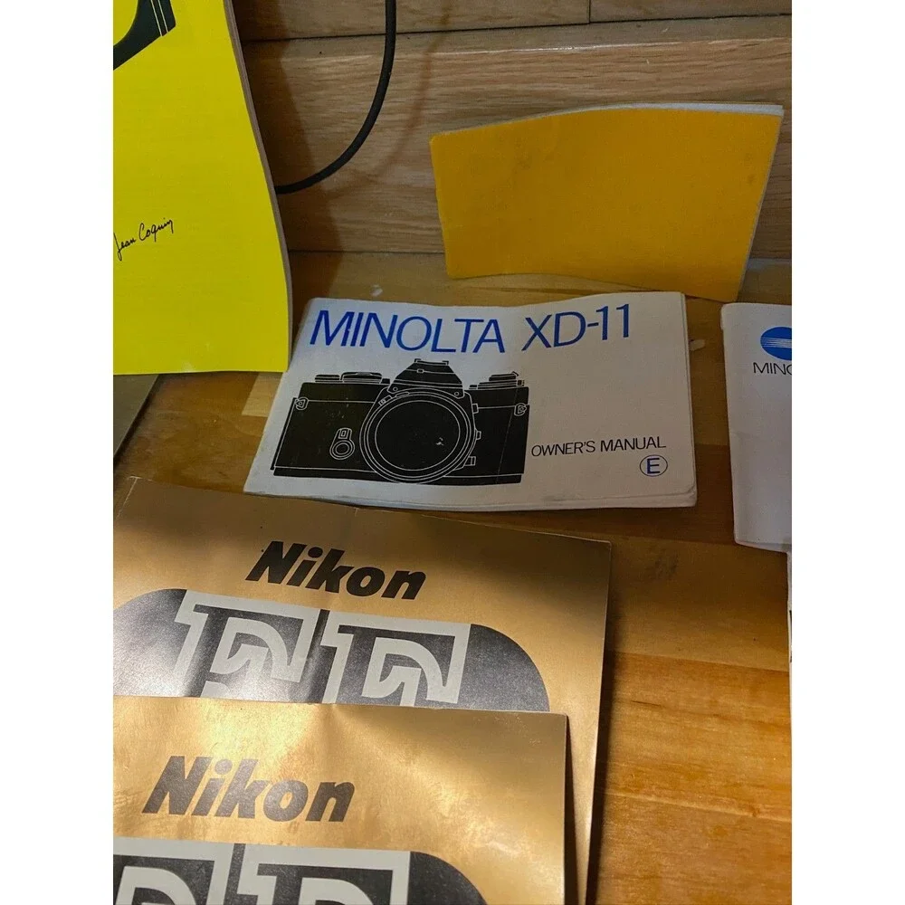 Vintage Camera Manual Lot Nikon FE Minolta XD-11 Spotmeter Canon Polaroid